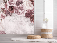 Фотошпалери Вінтажні бордові піони - 2