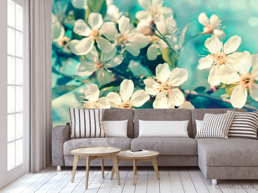 Фотообои Цветы вишневые в вазе - 3