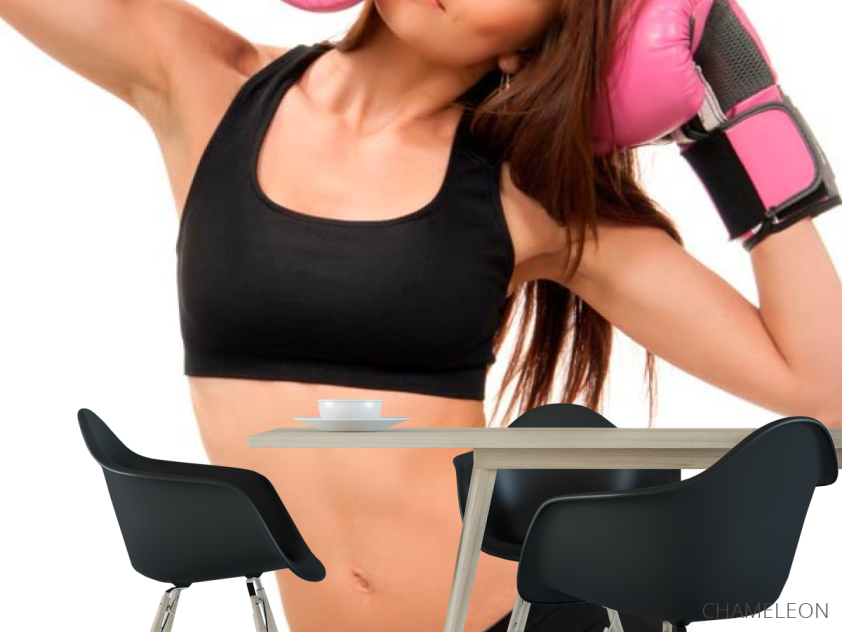 Фотошпалери Дівчина в боксерських рукавичках - 1