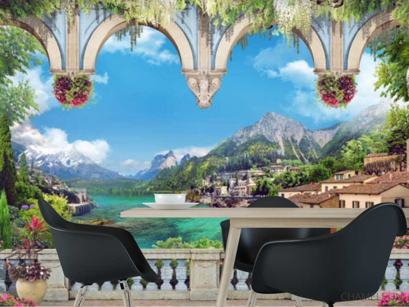 Фотошпалери Вид на пейзажні гори - 1