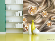 Фотошпалери 3Д золоті брошки - 3