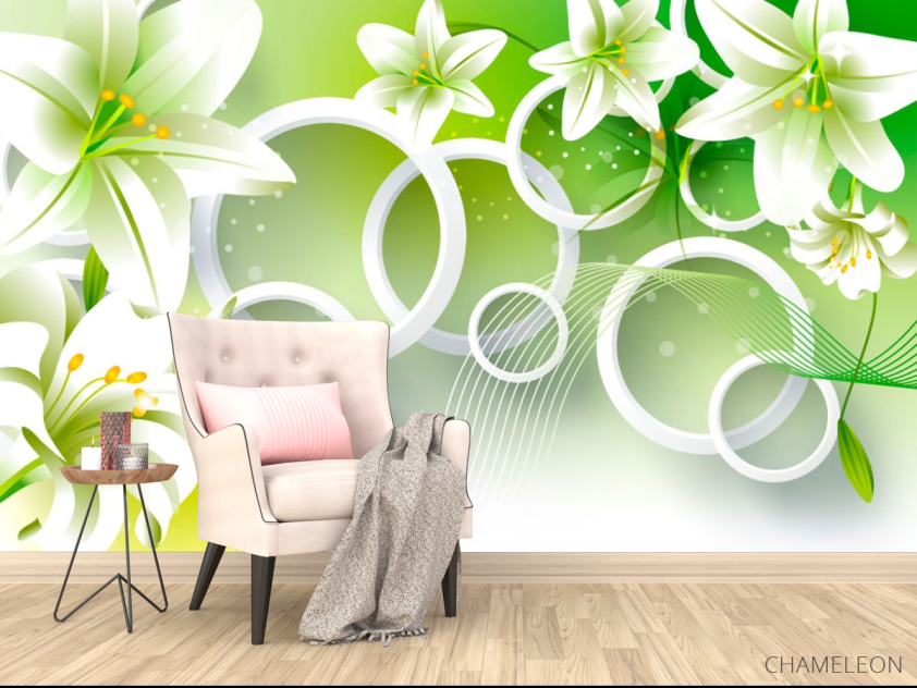 Фотообои Зеленые лилии - 4