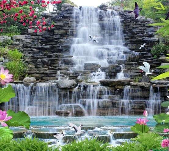 Фотошпалери Кам'яний водоспад Фотошпалери Кам'яний водоспад 22169