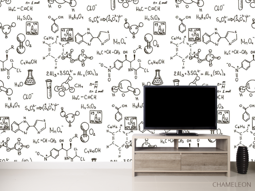 Фотообои Паттерн для кабинета химии - 2