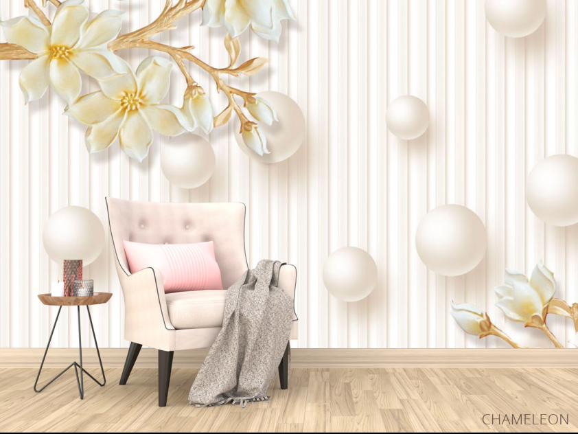 Фотообои Круги и стере цветы - 4