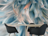 Фотошпалери бірюзові пір'я - 1