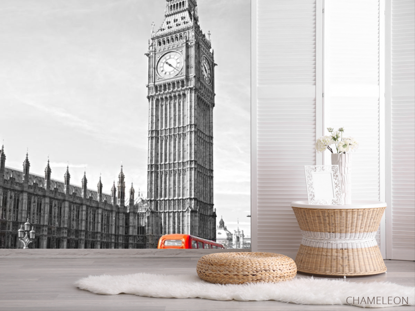 Фотошпалери червоний автобус біля Біг Бена в Лондоні - 2