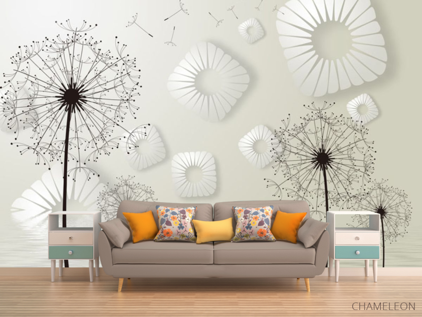 Фотообои 3д одуванчики - 1