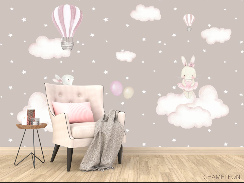 Фотообои Зайки на тучках - 4