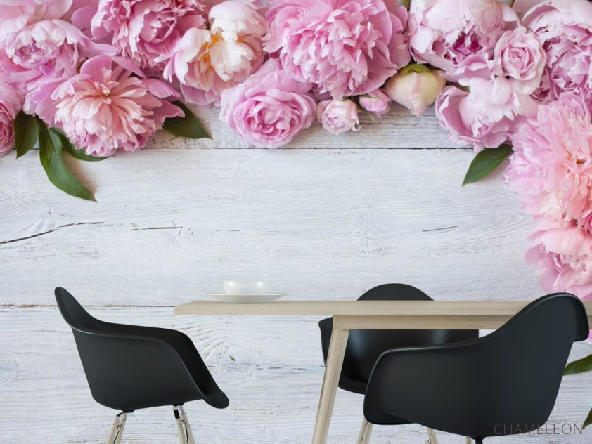 Фотошпалери Півонії під стелею - 1