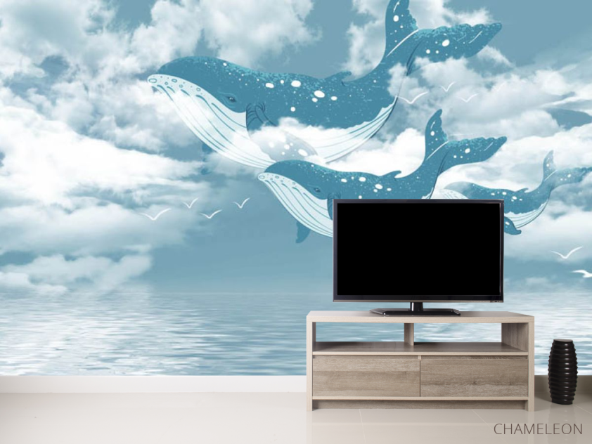 Фотообои синий кит - 2