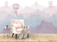 Фотообои Горы розовые в скандинавском стиле - 4