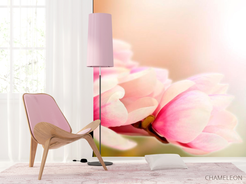 Фотошпалери Рожеві квіти на дереві - 4