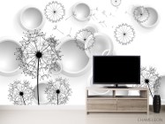 Фотообои Векторные 3д одуванчики - 2