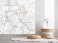 Фотошпалери золоті лінії на мармурі - 2