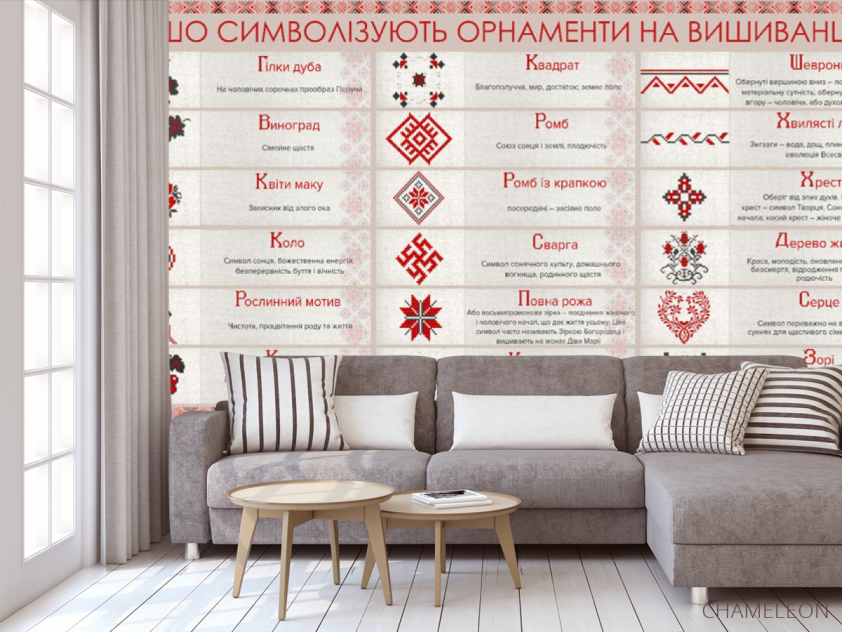 Фотообои символика орнамент вышиванки. - 3