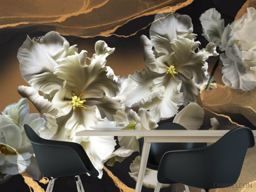 Фотошпалери махрові тюльпани 3d - 1