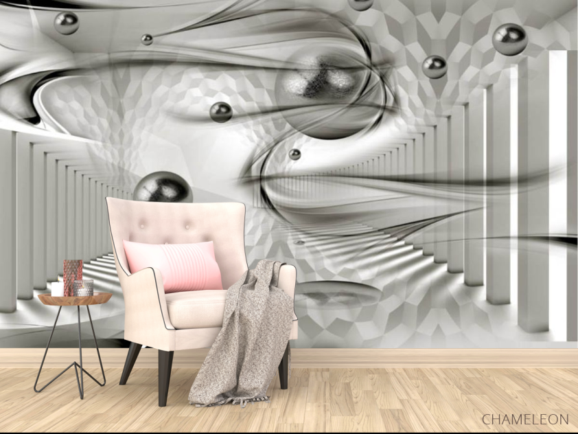 Фотообои Колонны и 3д сферы - 4