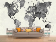 Фотообои Акварельная карта - 1