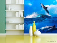 Фотообои Дельфины на волнах - 3