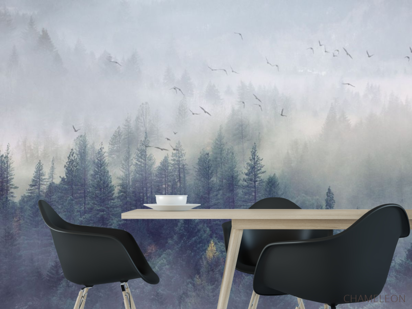 Фотошпалери ліс, туман - 1