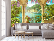 Фотообои Фреска с арками и водой - 3