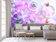 Фотообои фиолнтовый цветок - 3