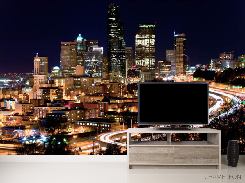 Фотообои Высотки ночного города - 2