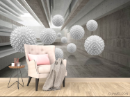 Фотообои Шары в тоннеле - 4