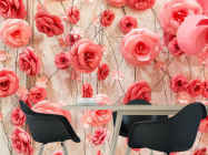 Фотошпалери 3d стіна з троянд - 1