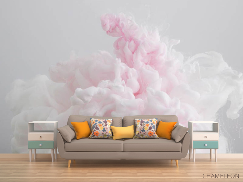 Фотообои Розовый абстрактный дым - 1