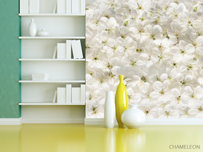 Фотошпалери білі квіти - 3