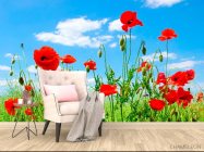 Фотообои Маки в степи - 4