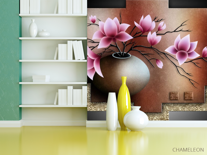 Фотошпалери 3д магнолії - 3