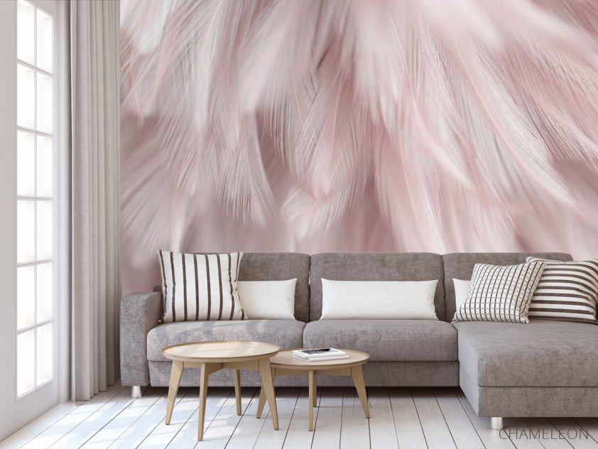 Фотообои Перья розовые - 3