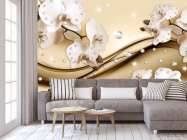 Фотообои 3d цветы орхидеи - 3