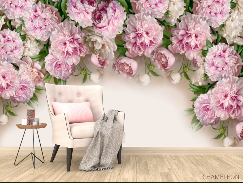 Фотообои Розовые пионы - 4