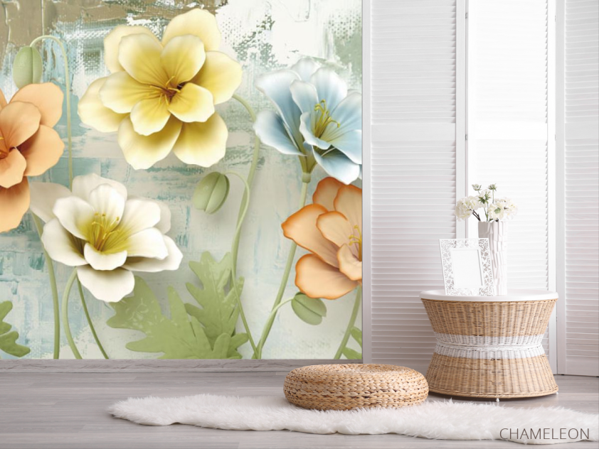 Фотошпалери 3Д квіти об'ємні - 2