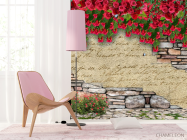 Фотошпалери Стіна з квітами 3д - 4