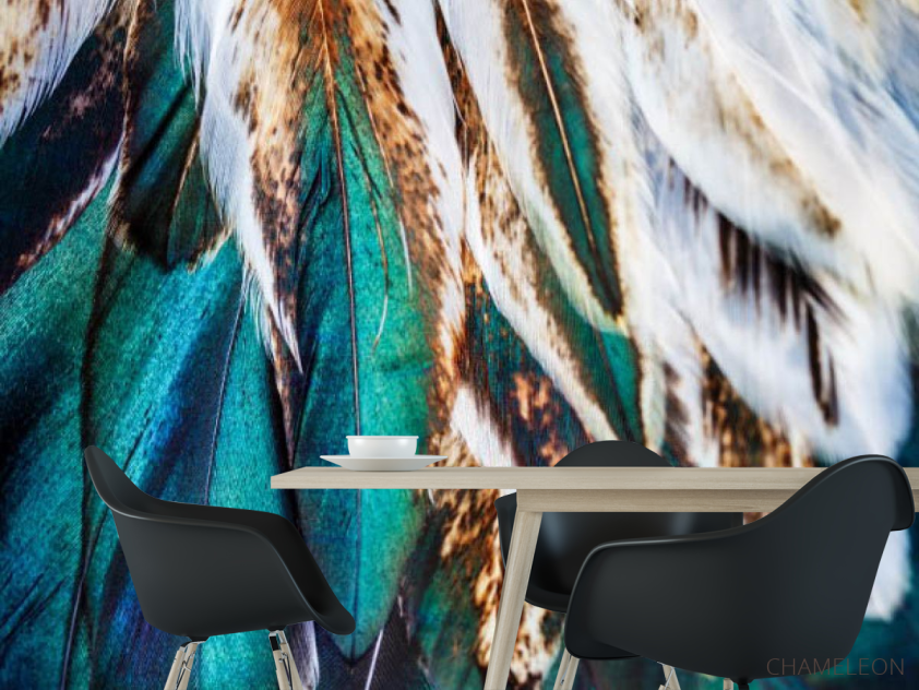 Фотошпалери Бірюзові пір'я - 1