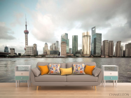 Фотообои Море, дома, тучи - 1