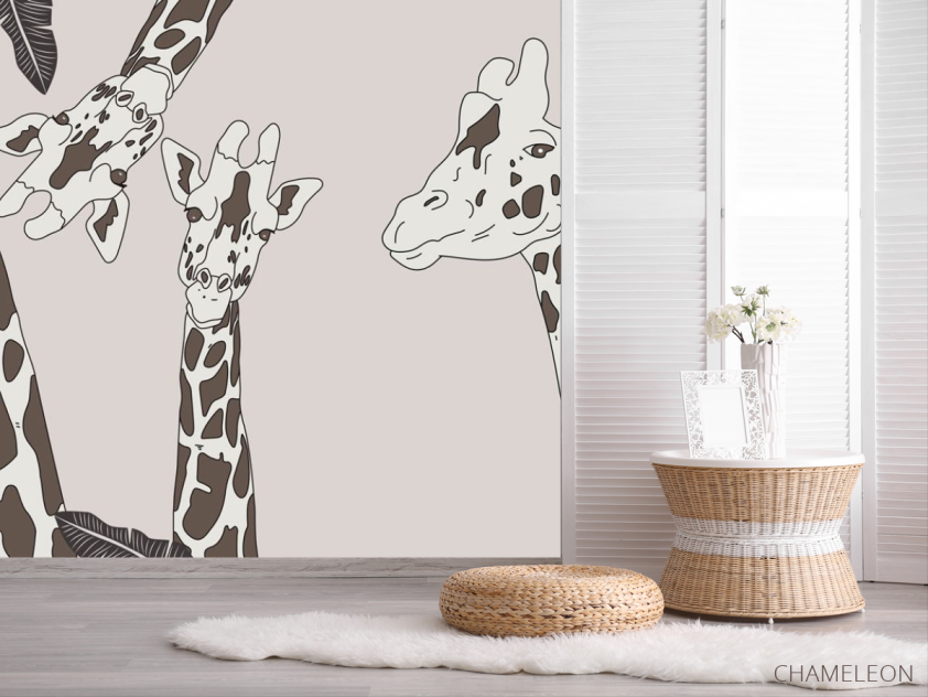 Фотошпалери дитяча жирафи - 2