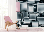 Фотошпалери Сірі куби - 4