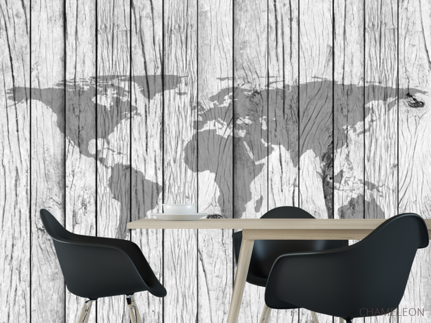 Фотошпалери Карта на тлі дерева - 1