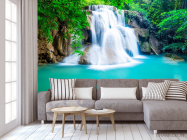 Фотообои водопад и бирюзовое озеро - 3