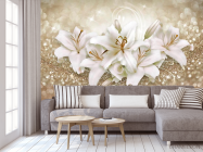 Фотообои Золотые лилии 3d - 3