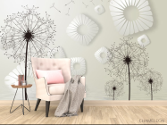 Фотообои 3д одуванчики - 4