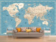 Фотообои Бирюзовая карта - 1