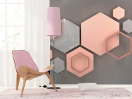 Фотошпалери шестикутники 3д - 4