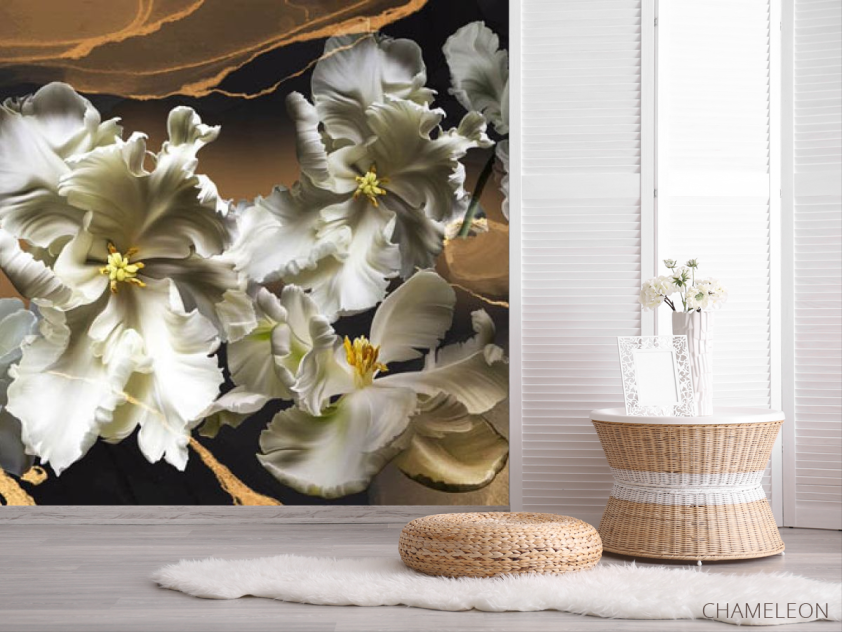 Фотошпалери махрові тюльпани 3d - 2